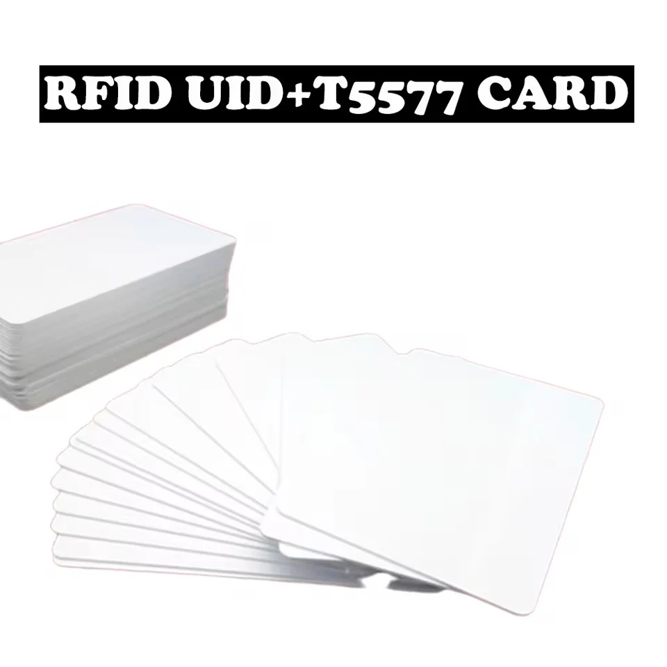 IC ID Dual Chip Smart Card 125Khz Rewritable Badge 13.56Mhz Changeable Tag RFID Clone UID NFC Copy Token T5577 EM4305 Proximity