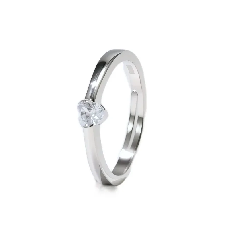 منتج جديد عبر الحدود خاتم الحب للنساء في اليابان وكوريا خاتم هندسي بسيط محاكاة خاتم الزواج المويسانتي الشركة المصنعة