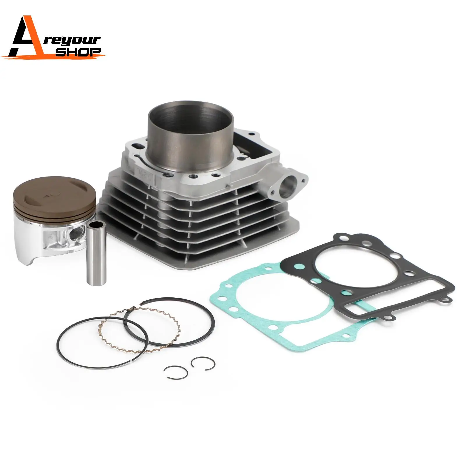 Areyourshop Engine Cylinder Barrel Piston Gasket Kit for Kawasaki Prairie 300 KVF300B 1999 2000 2001 2002