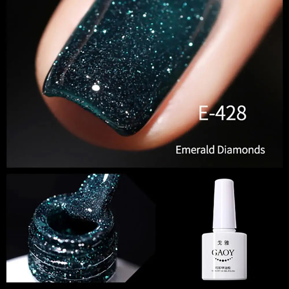 Lentejuelas brillantes de larga duración, barniz brillante para remojar, 5ml, fácil de quitar, Led Uv, manicura profesional, manicura brillante, arte de uñas