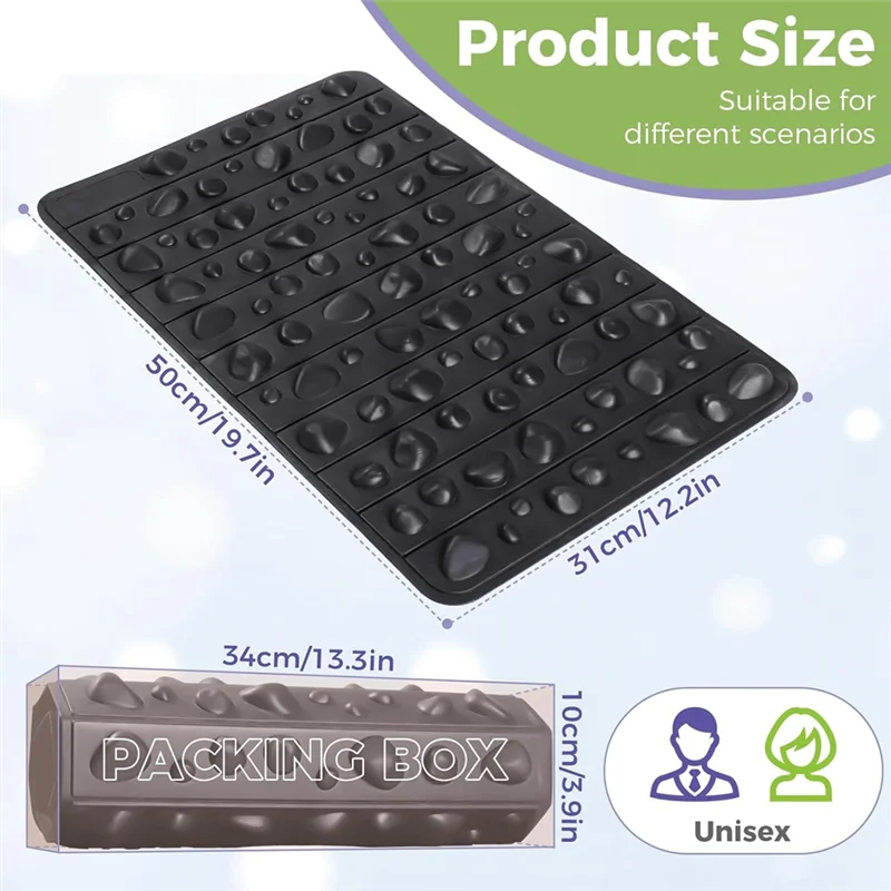 Foldable Foot Massager Mat Feet Pressure Point Pad For Relieve Leg Fatigue In Offices