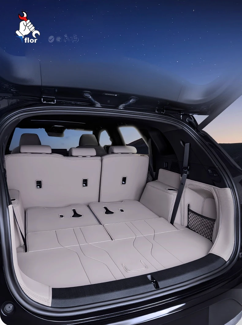 For BYD TANG 2.0T 2018-2022 Car Trunk Mat Custom Fit Trunk Liner Cargo Mat Trunk Protection Mat Chair-Back Protection Mat
