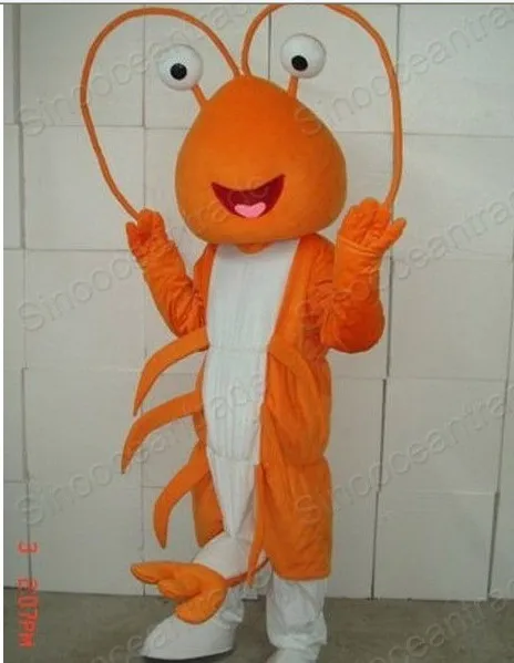 Disfraz de langosta de personaje adulto, traje de Mascota de pez oruga, Halloween, Navidad, accesorios de cuerpo completo, traje de Mascota, novedad