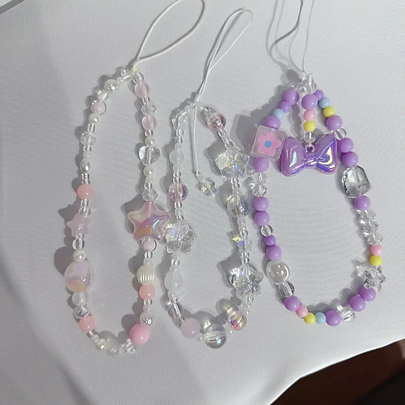 

Sweetheart Creative Fashion Spring Cherry Blossom Pink Clear Mobile Phone Lanyard Mobile Phone Chain Ccd Camera Chain Female