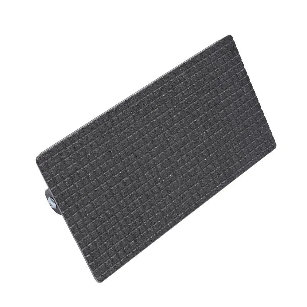 لوح ضغط اللحوم من الحديد الزهر، سطح مسطح، مقبض خشبي، ستيك برجر، مستدير مستطيل، شواية شديدة التحمل، مطحنة همبرغر #2