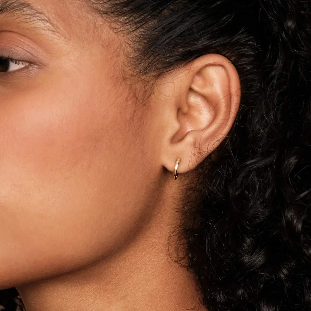 

14-каратное позолоченное серьги-манжеты и серьги-кольца для женщин, маленькие серьги-манжеты, комплект ювелирных изделий