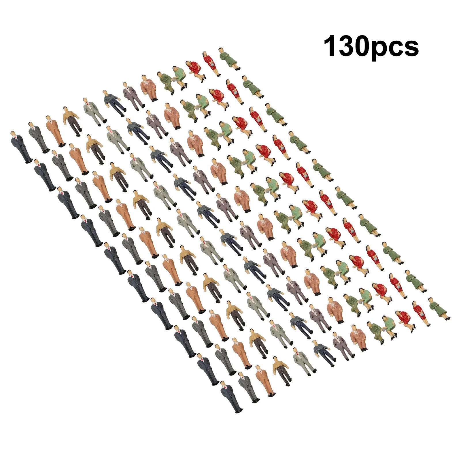 130Pcs O Scale 1:48 Painted Figures People Passenger Different Poses People For  Home Decor Model Railroads