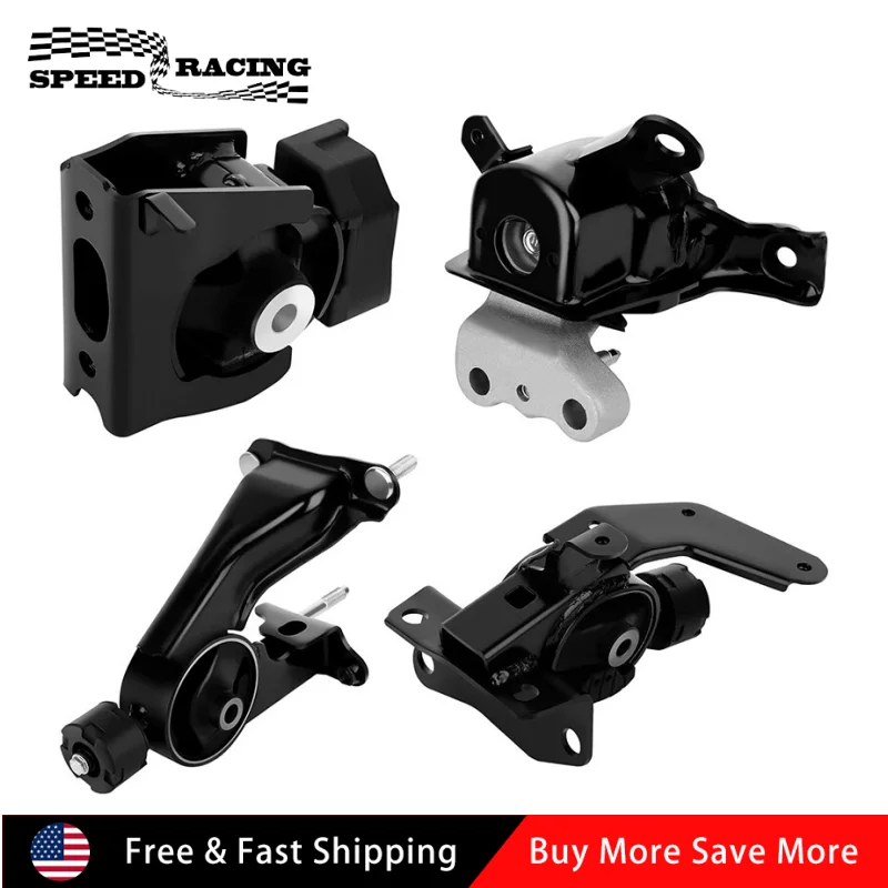 

11MMPA061 11MMPA861 Комплект крепления двигателя и трансмиссии из 4 предметов для 2009-2010 Pontiac Vibe FWD 2009-2013 Toyota Corolla 1.8L, черный