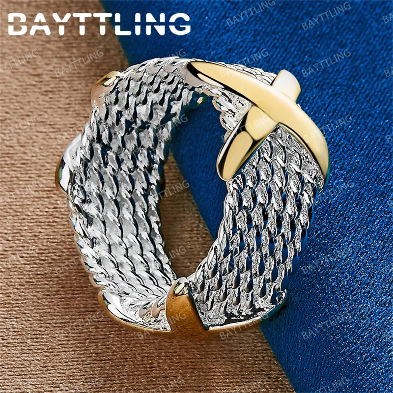 Luxury 925 Sterling Silver 7/8/9/10 Exquisite Heart-shaped Knitted Ring Women's Wedding Accessories Jewelry Gifts