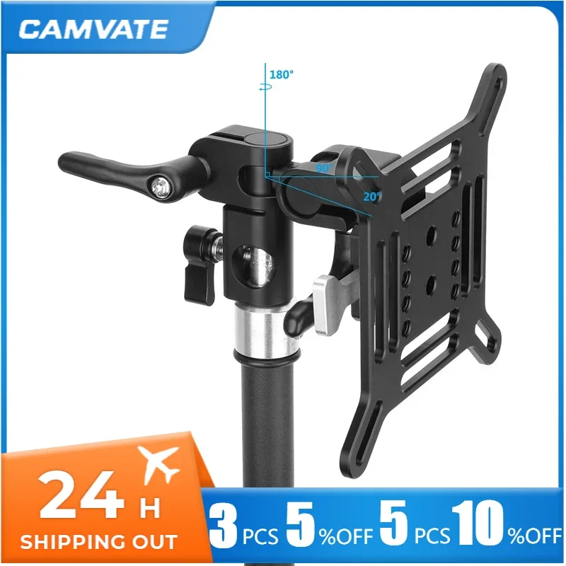 CAMVATE Adjustable VESA Monitor Mount Bracket 75x75mm and 100x100mm with 5/8\