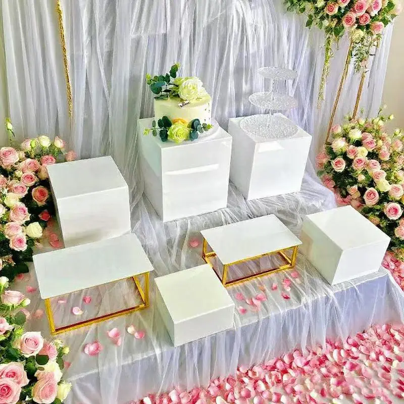 

Acrylic Column Buffet Risers Food Rack for Wedding Table Cake Candy Holder Catering Dessert Collectibles Jewelry Figures Show