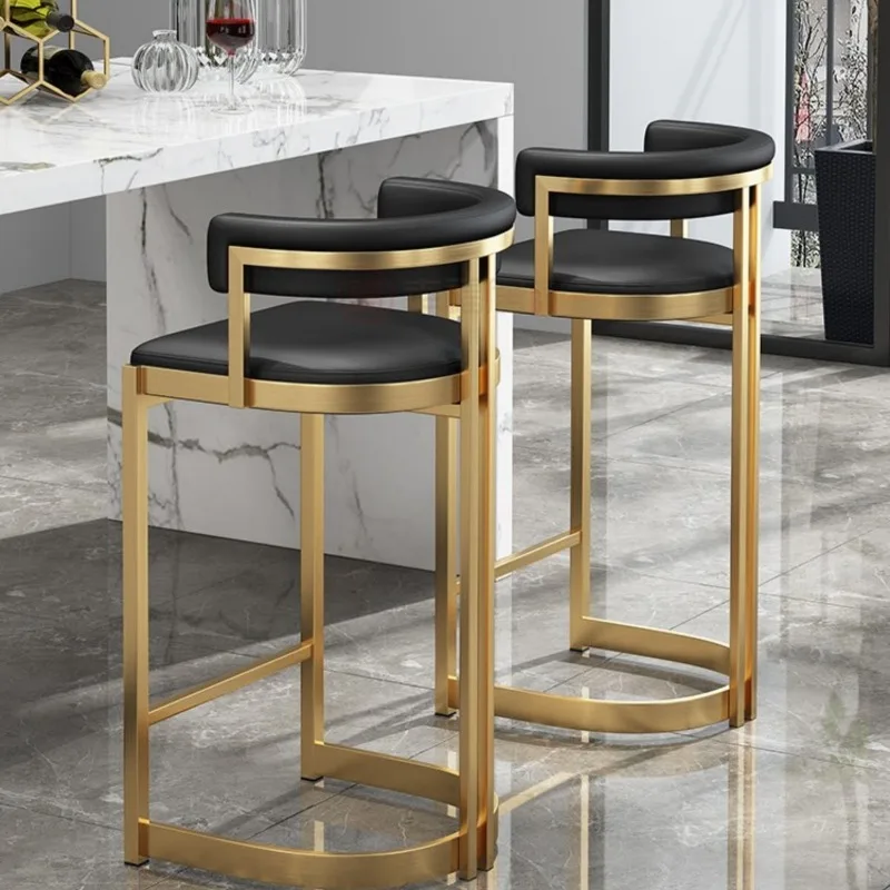 Kitchen Counter Stools Home Bar Chair Nordic Luxury Antique Furniture Barber Shop Metal Chairs Ergonomic Poltrona High Backrest