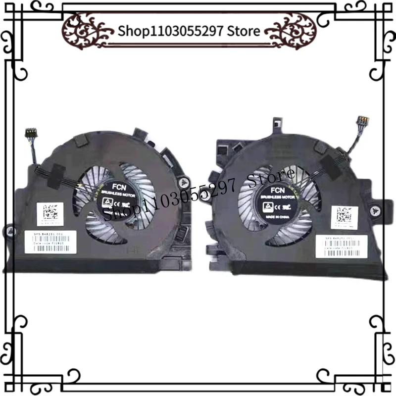 

Запасной вентилятор охлаждения процессора и графического процессора для ноутбука HP Zbook 15 G3 848252-001 848251-001 DC28000GVF