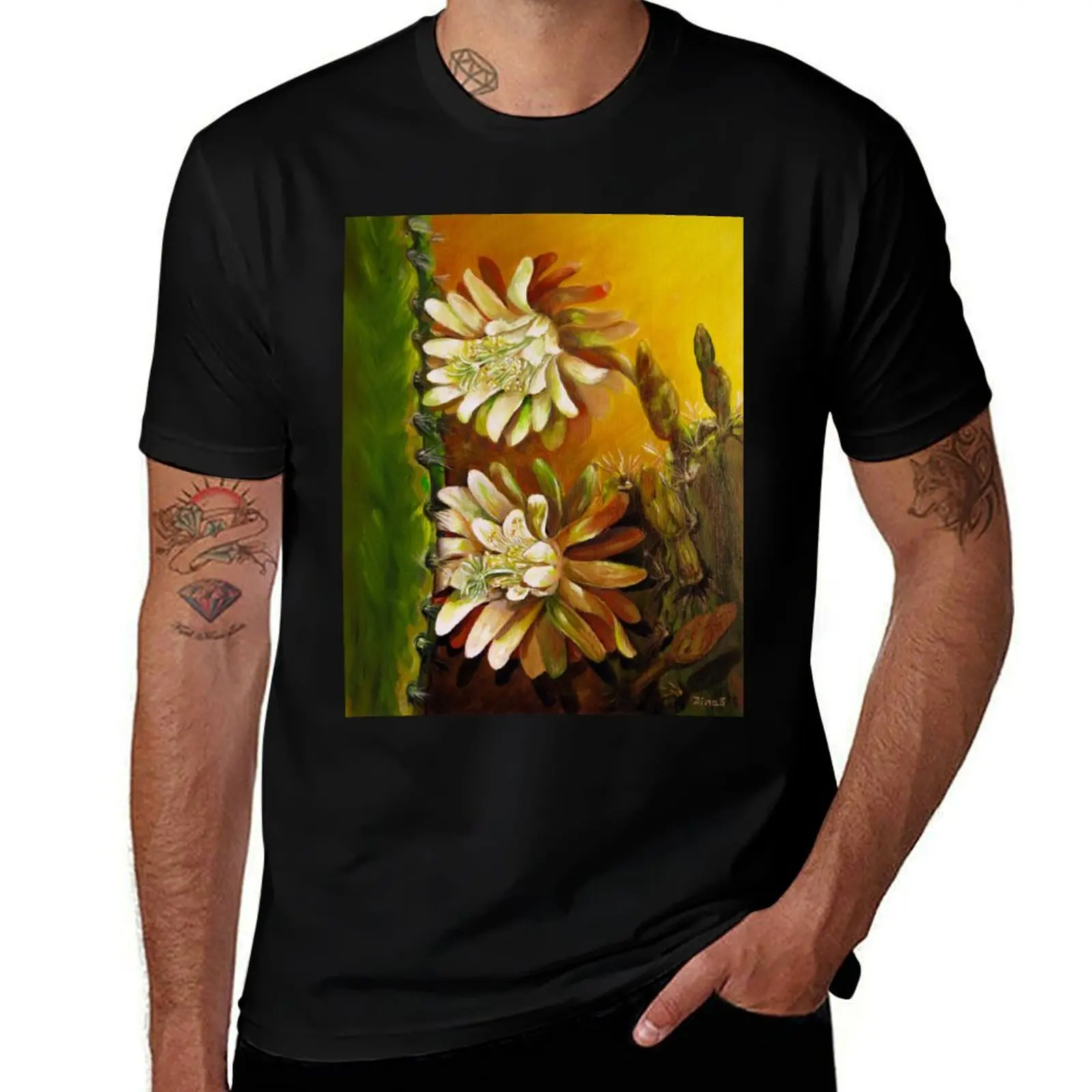 

Night-blooming cereus T-Shirt man t shirt cotton anime tshirt T-Shirt