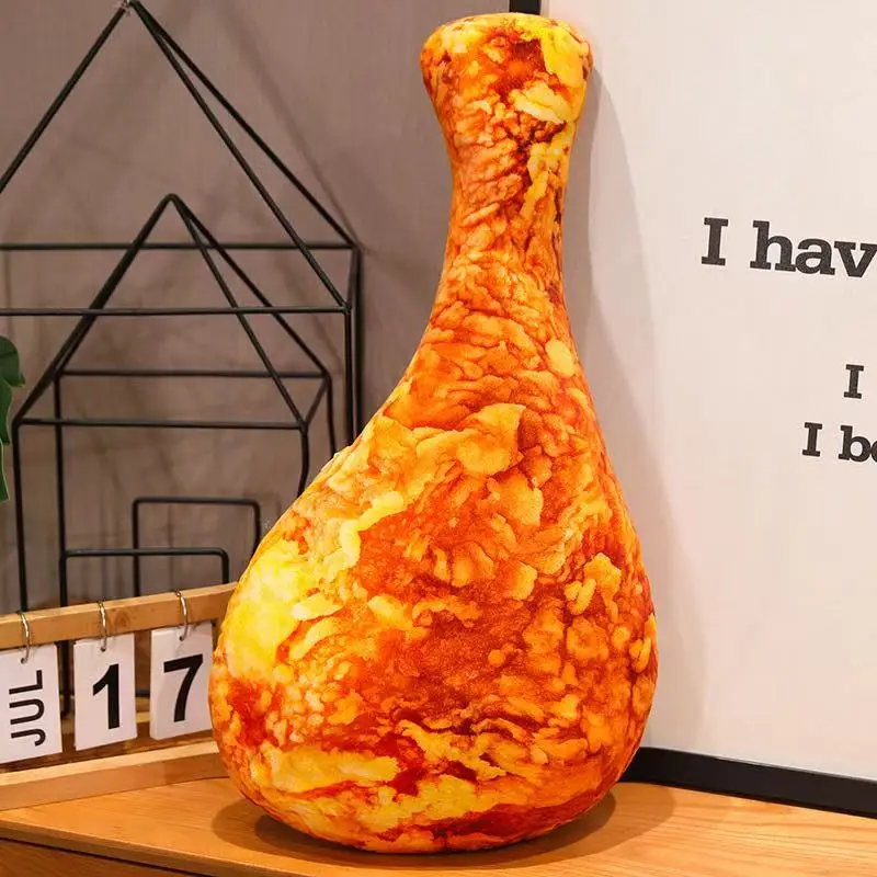 

Имитация хрустящей куриной ножки, подушка в стиле аниме, плюшевая игрушка-милая мягкая кукла 20/50/70 см на Рождество, День Благодарения