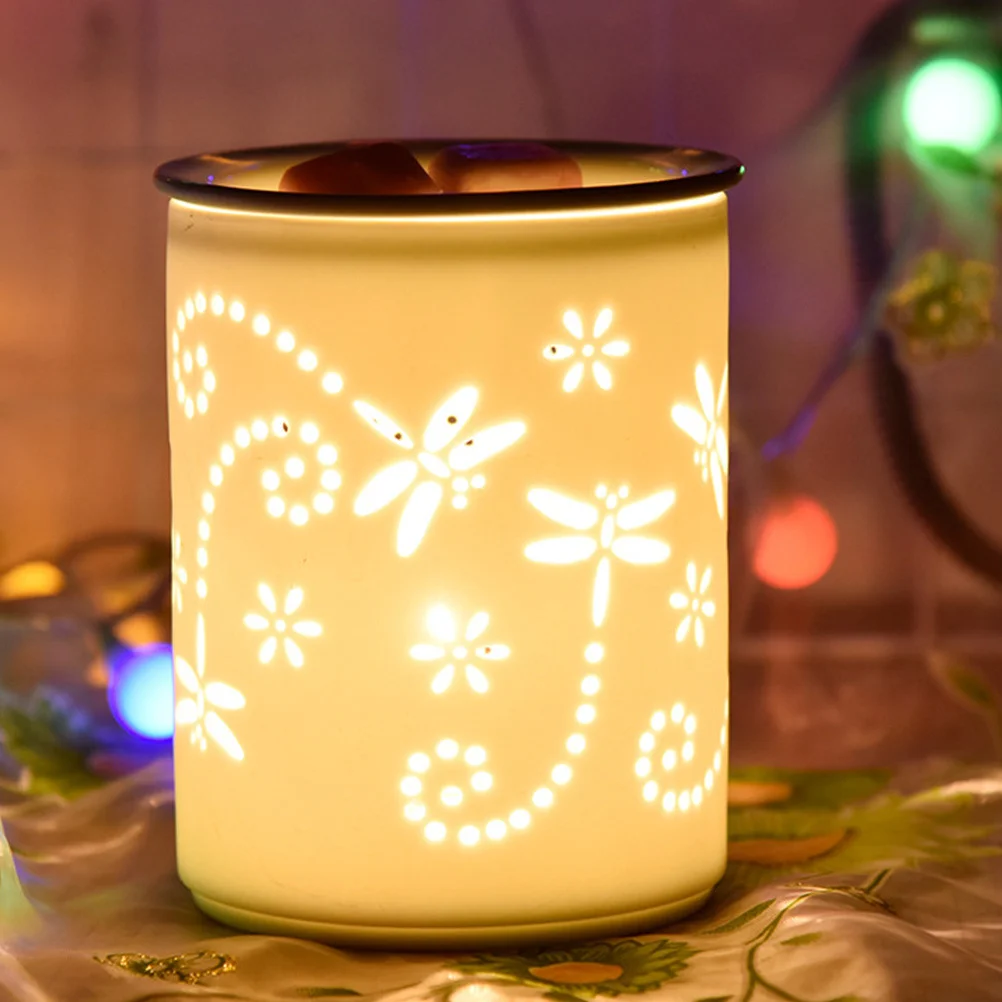 

1Pcs Ceramic Dragonfly Aroma Lamp Decorative Fragrance Warmer Creative Desktop Home Aromatherapy Light Aroma Lamp