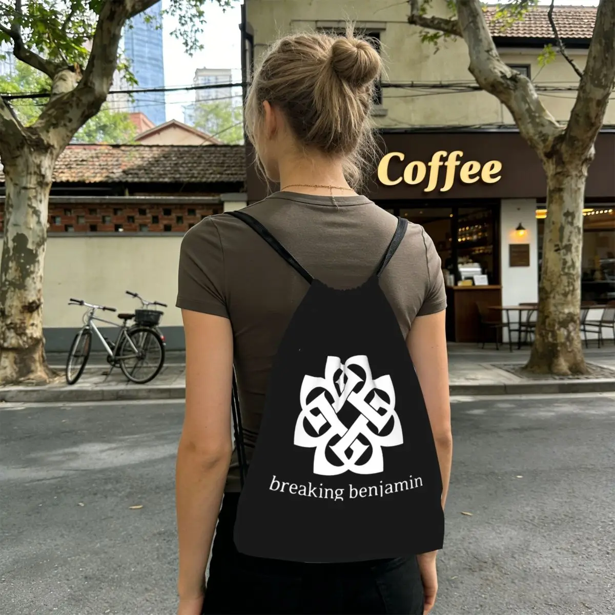 Art - Breaking Benjamin Premium Backpacks Casual Drawstring Bundle Pocket Sports Bag Book Bags for Man Woman School
