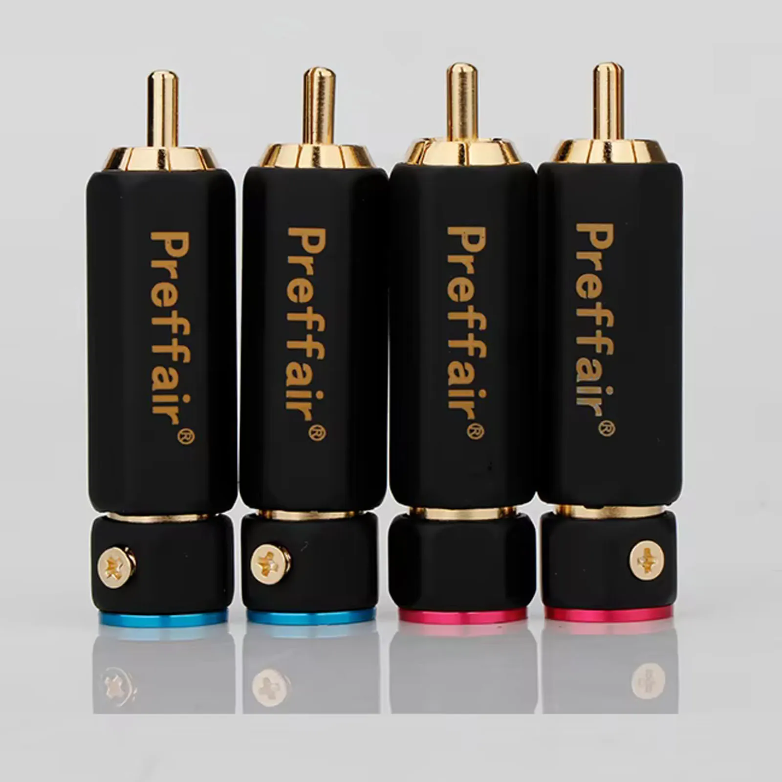 

4Pcs High Performance RCA Plug Cable Male Connector For DIY Audio Video Cable Plug R1736