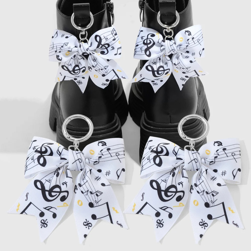 

Музыкальные бантики-шармы для обуви: универсальные подвески для кроссовок, ботинок, сумок, брелоки для ключей, аксессуары для обуви для девочек