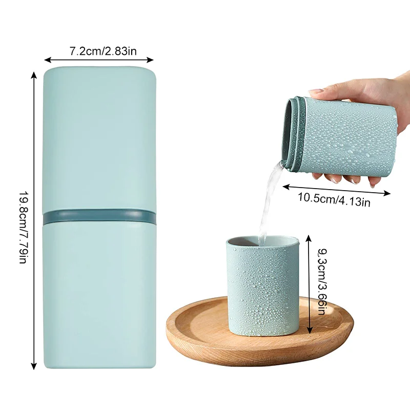 Portable Toothbrush Case Mouthwash Cup Storage Box Travel Camping Dental Kit Box Wash Cup Bathroom Toothbush Protect Holder Case