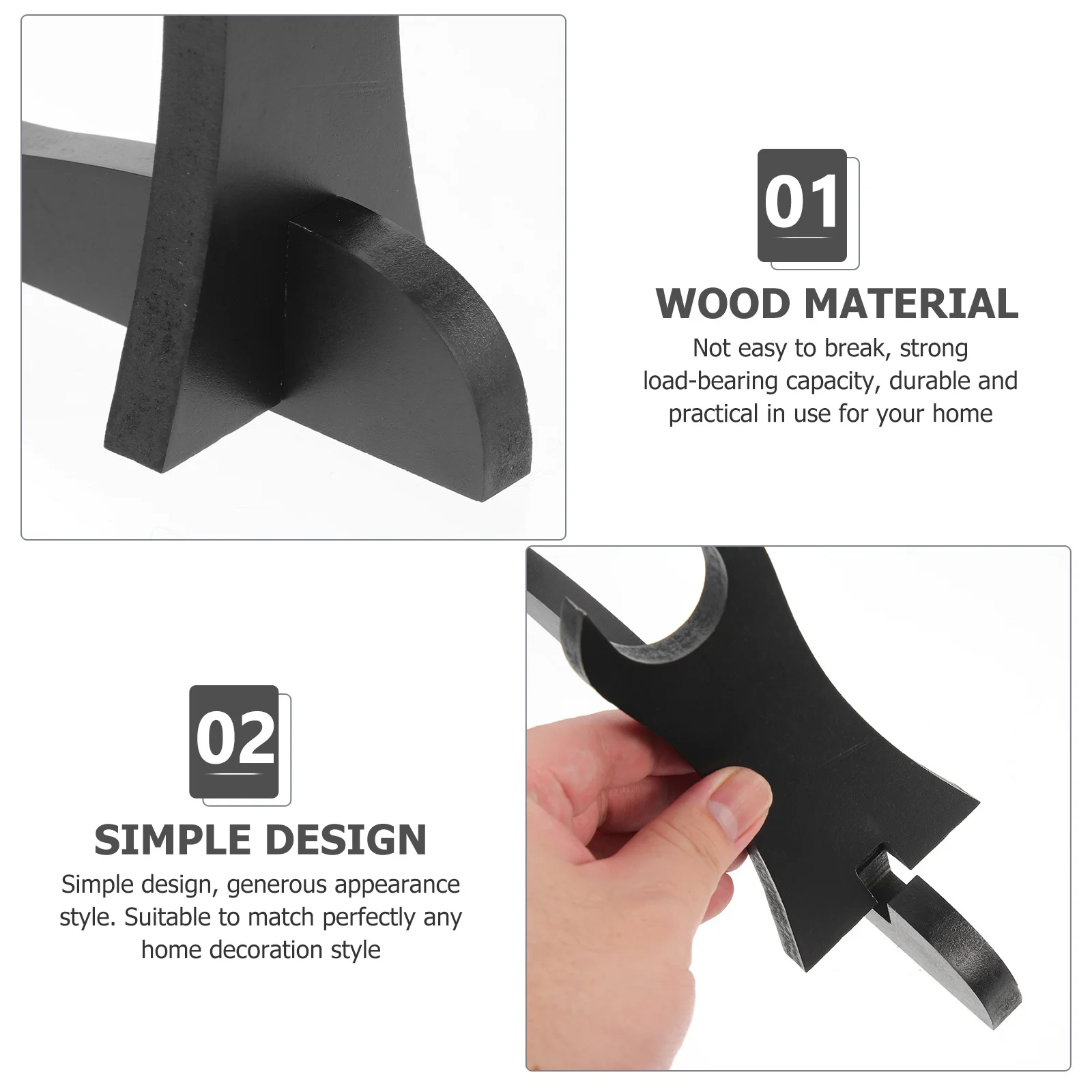 

Wood Display Stand Scroll Holder Simple Design Durable Desktop Rack Scroll Storage Practical Home Display Rack