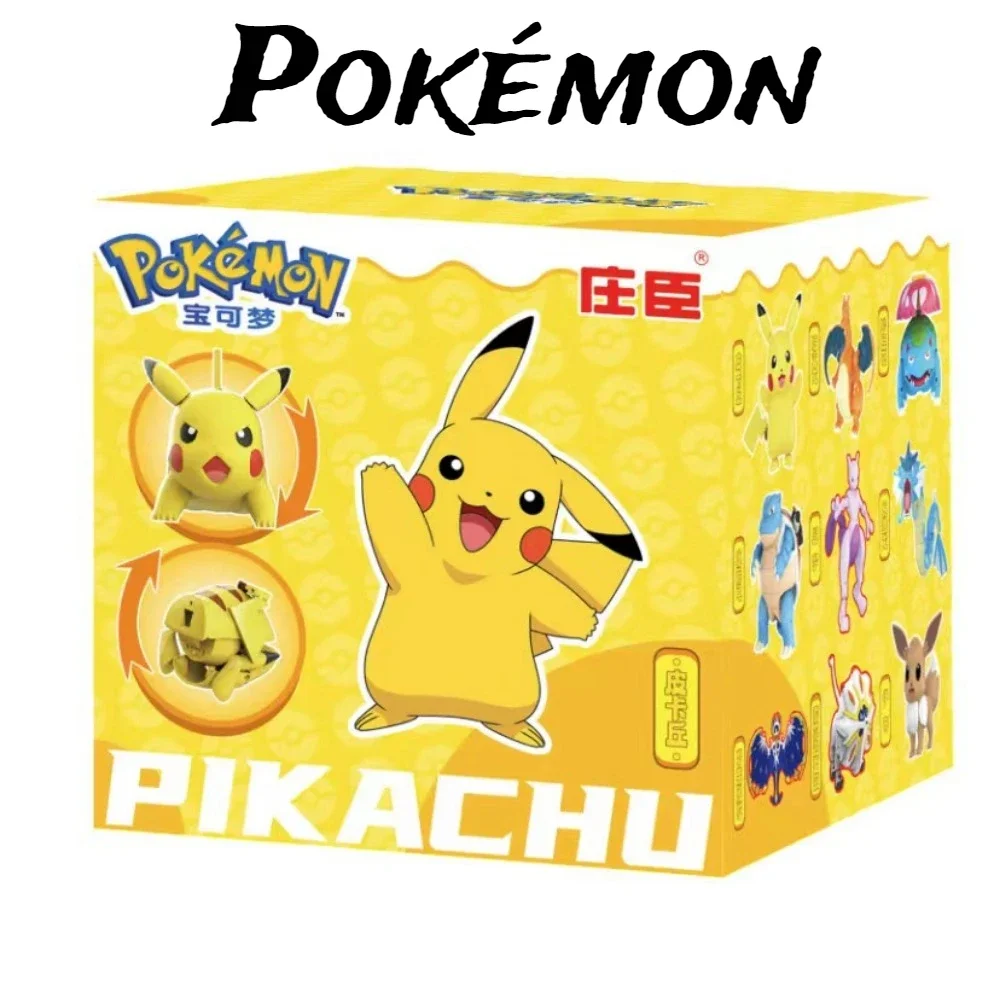 Pokémon Anime Transformable Ball Figurine, Ornement de bureau, Pikachu, pouvez-vous arados, Mewtwo, Venusaur, Jouet authentique pour enfants, Cadeaux mignons