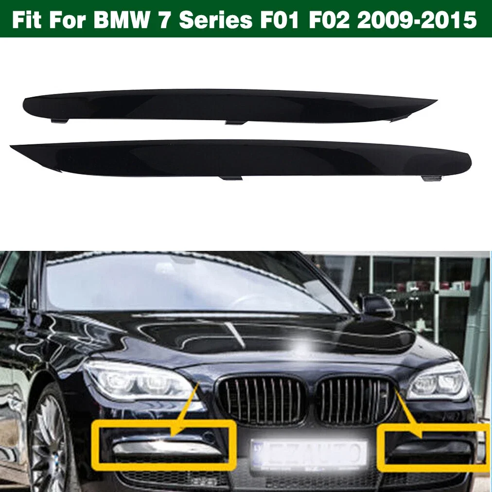 

2 х накладки на решетку переднего бампера для BMW 7 F01 F02 F04 2008-2015 51118047727 51118047728 51118099323 51118099324