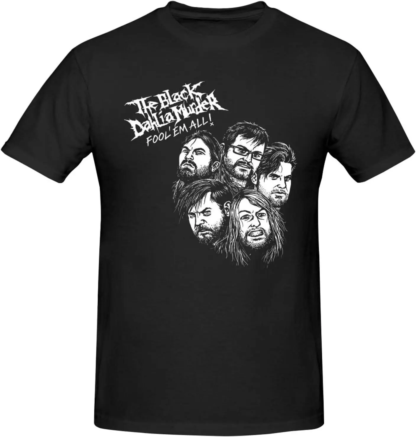 The Black Dahlia Murder Men's T-Shirt Cotton Crew Neck Short Sleeve Tshirt Hip Hop Shirt Casual Tee Black