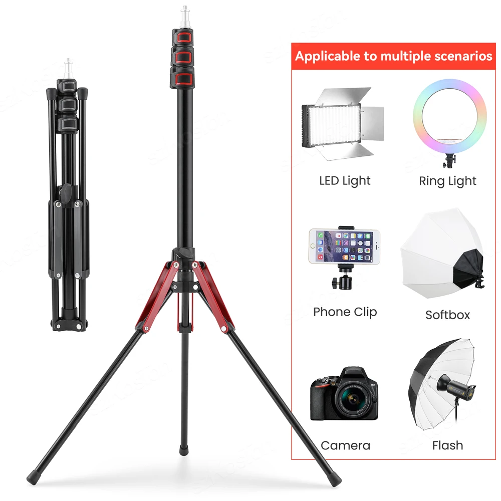 Leichtes Einbeinstativ aus Aluminium für LED-Videolicht, Blitz und Kamera-Zubehör – Detail 4