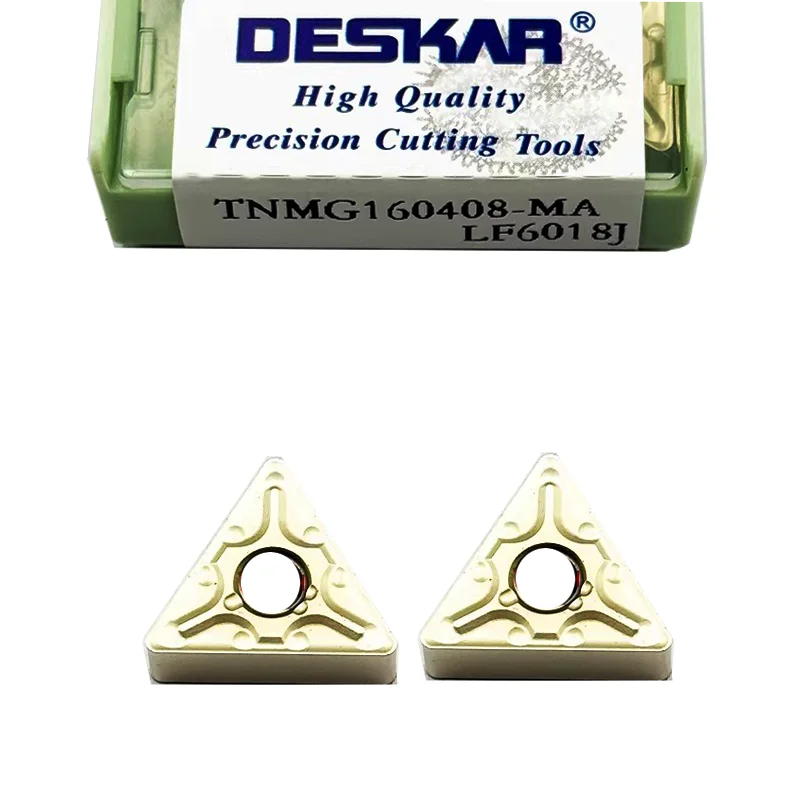 

10 шт. твердосплавных плашек TNMG160404 TNMG160408 MA MQ MS LF6018J DESKAR для токарных станков с ЧПУ, токарные резцы, лезвия TNMG для M.