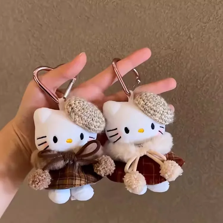 

MINISO зимняя накидка, милая сумка, подвеска, брелок, плюшевая кукла, милая милая девушка, подарок в форме сердца, кукла, модная сумка, детали, аксессуары