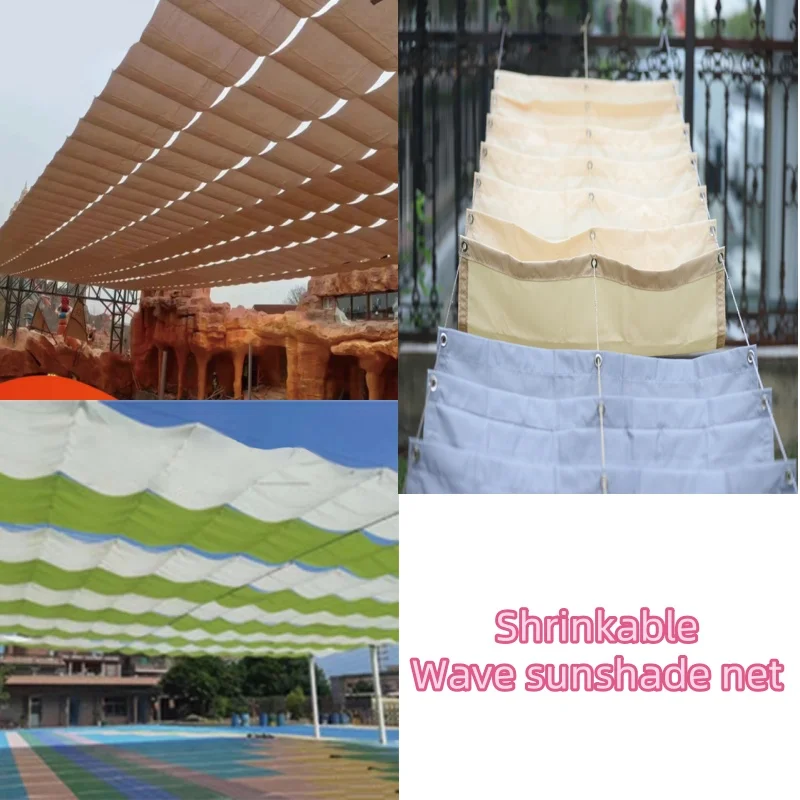 

1m Radius Retractable Sunshade Net Resists UV Rays For Outdoor Sports Vehicle Sun Protection