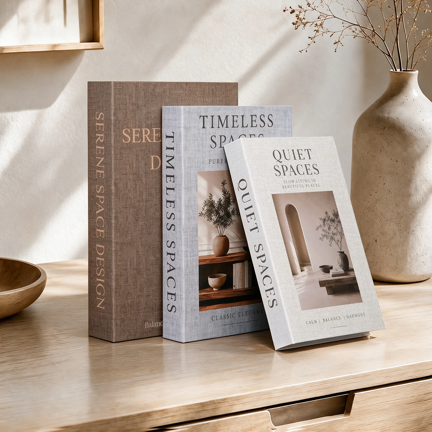 3/12Pcs Foldable Faux Linen Luxury Decoration Fake Books Fashion Coffee Table Ornaments Club Hotel Room Villa Prop Books