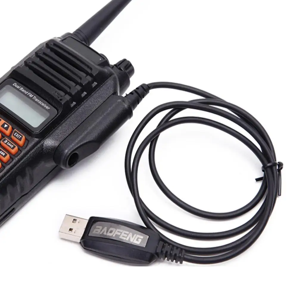 Cabo de programação USB para baofeng uv 9r plus, com driver de cd, walkie talkie, uv-xr, a-58, uv-9r, bf-9700, bf-a58,