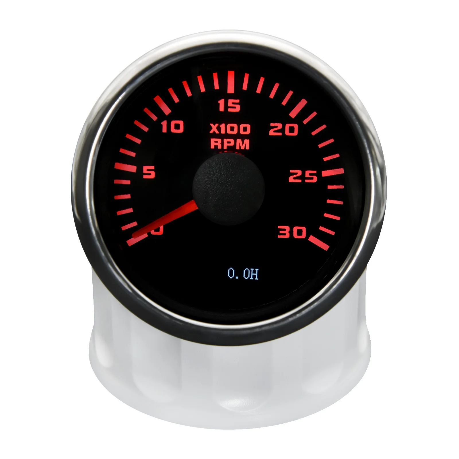 Universal 52mm Car Tachometer 3K-8K RPM Waterproof Hourmeter Gauge Lcd Display With Red Backlight For Marine Car Boat Yacht