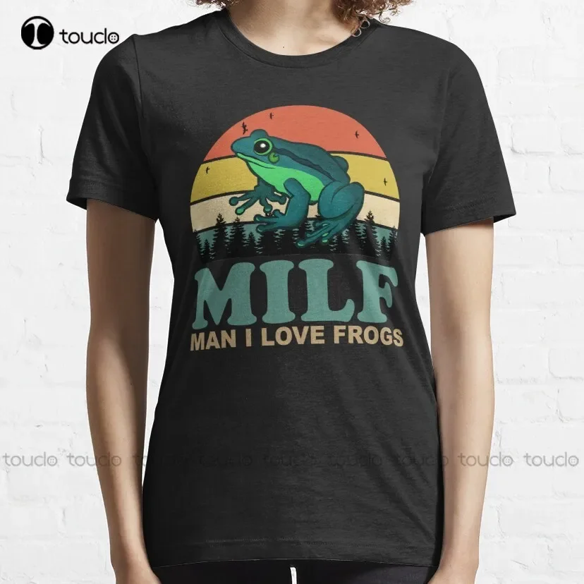 Milf Man I Love Frogs Classic T-Shirt Womens Shirts Summer Custom Aldult Teen Unisex Digital Printing Tee Shirt Xs-5Xl Cotton