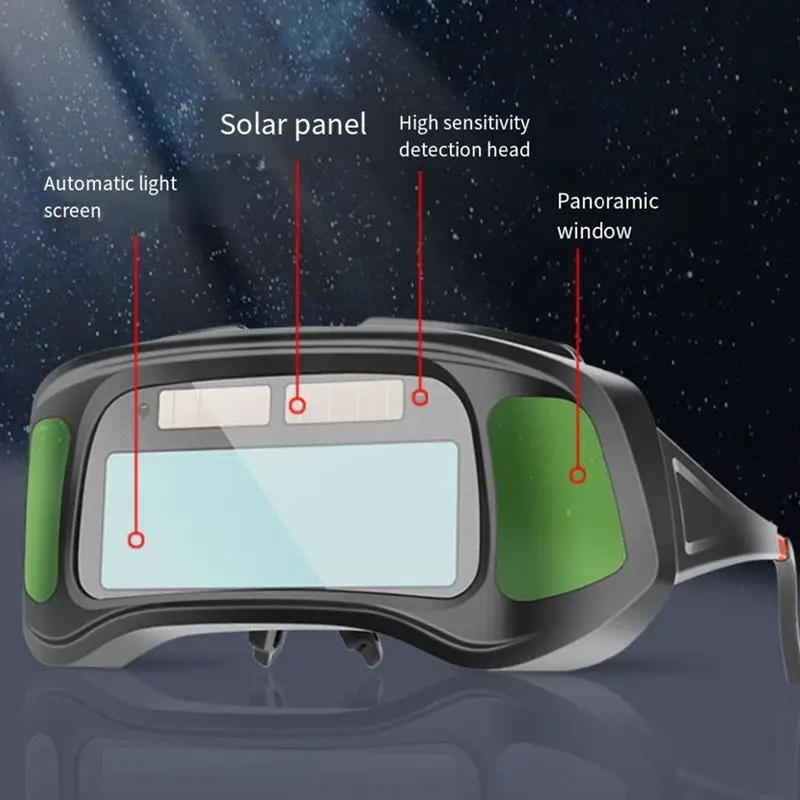 Welding Goggles Auto Darkening Welding Safety Glasses UV Protection Eye Protection Goggles Solar Powered Welding Helmet