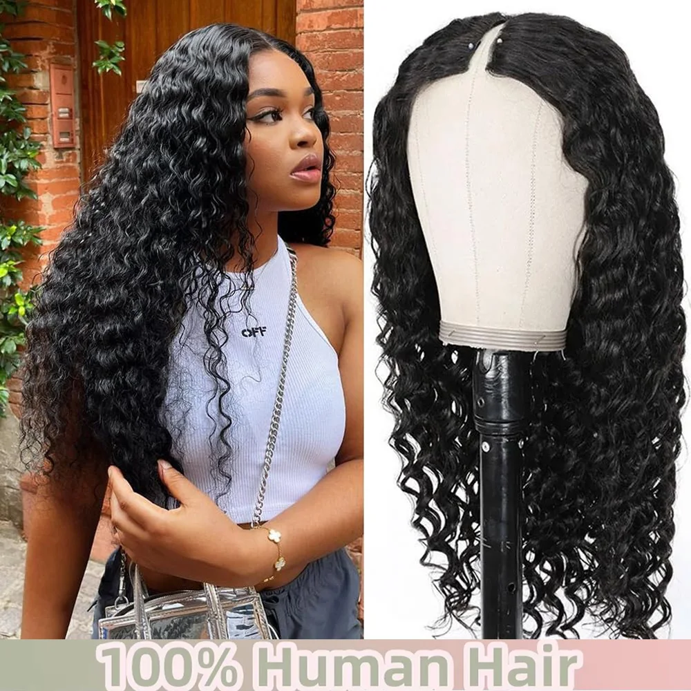 

Парик V-образной формы - черный, глубокая волна, 100% натуральные человеческие волосы, для женщин, полностью машинной работы, 16-30 дюймов, волосы Реми, произведено в материковом Китае.