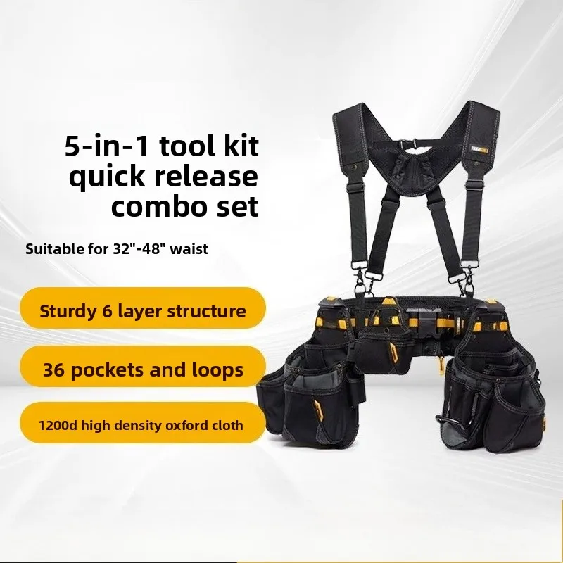 5-In-1 toolkit set, electrician fanny pack maintenance, multi-functional electric drill storage TB-CT-101-5P