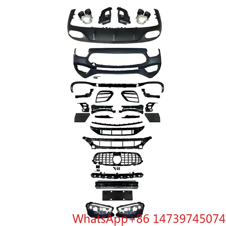 W213 Upgrade Body Kit C238 W238 E64 E65 Style PP Bumper Grille Diffuser Plug And Play PartsOld To New Facelift Body Kit