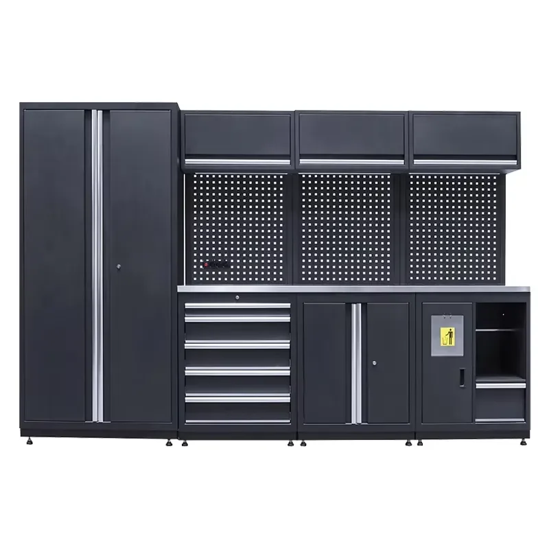 Durable Wall-Mounted Steel Garage Tool Cabinet with Locking Mechanism for Auto Repair Workshop and Tool Storage Organization