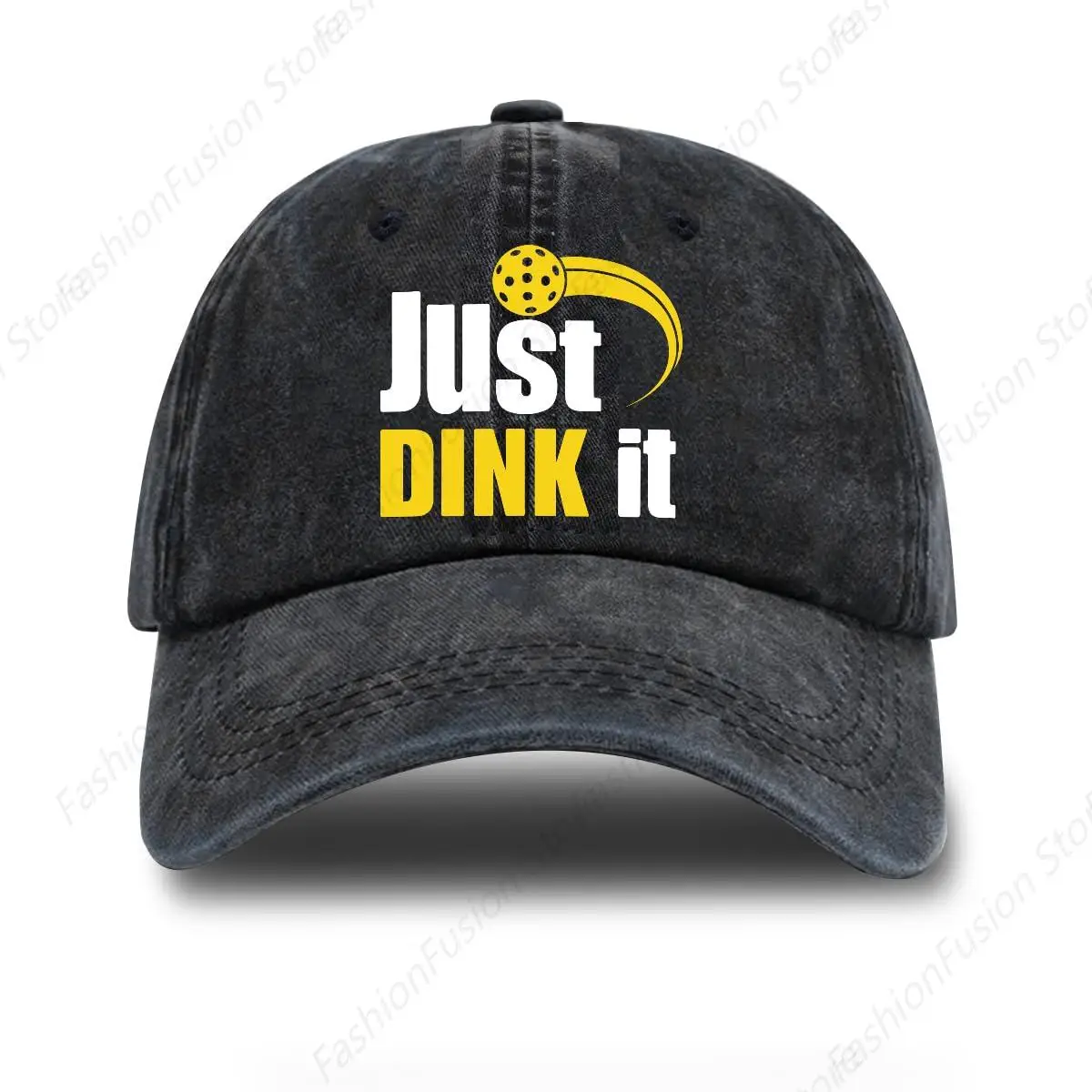 Just Dink It Adjustable Cotton Baseball Cap Funny Retro Trucker Hat Outdoor Accessories for Men Women Husband Pickleball Lover