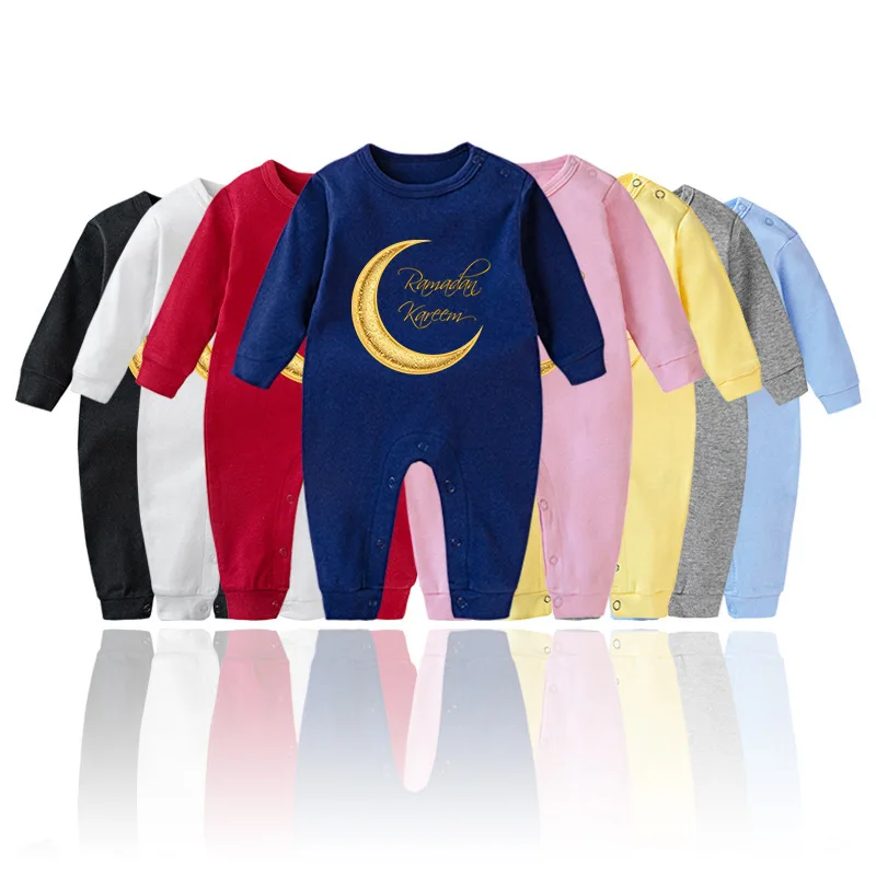 

Baby First Ramadan Romper Babies EID Mubarak Clothes Newborn Boys One Piece Rompers Kids Long Sleeve Jumpsuits Girls Bodysuits