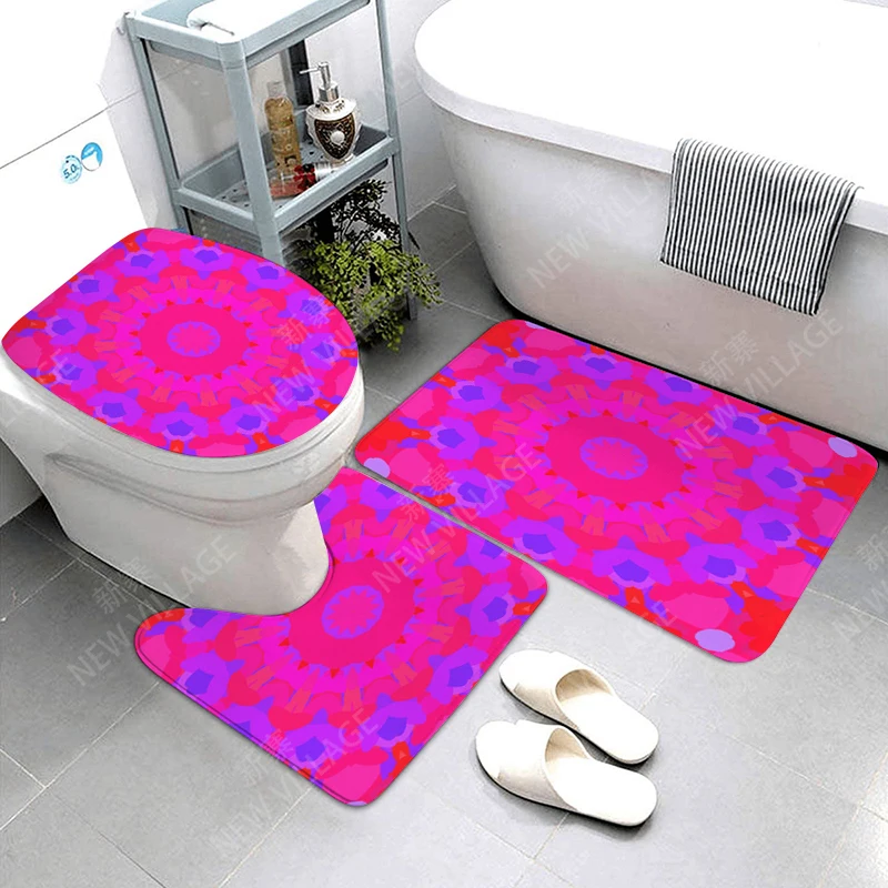 Mandala Anti-slip Bath Mats Bathroom Shower Mat Decor Absorbent Foot Mat Entrance Bathtub toilet rug Morocco vintage Persia boho