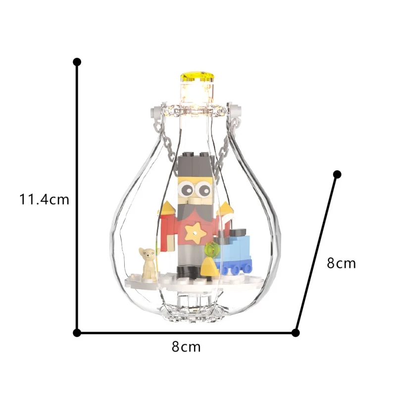 MOC Lampadina di Natale Modello Building Blocks Babbo Natale Casa di pan di zenzero Pinguino Luce decorativa Giocattolo di mattoni Regalo di Capodanno