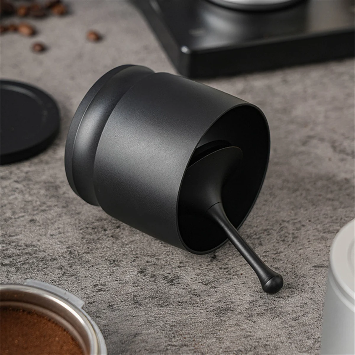 58mm Coffee Dosing Cup Aluminum Alloy Espresso Dosing Funnel Brewing Bowl Portafilter Dosing Ring Black