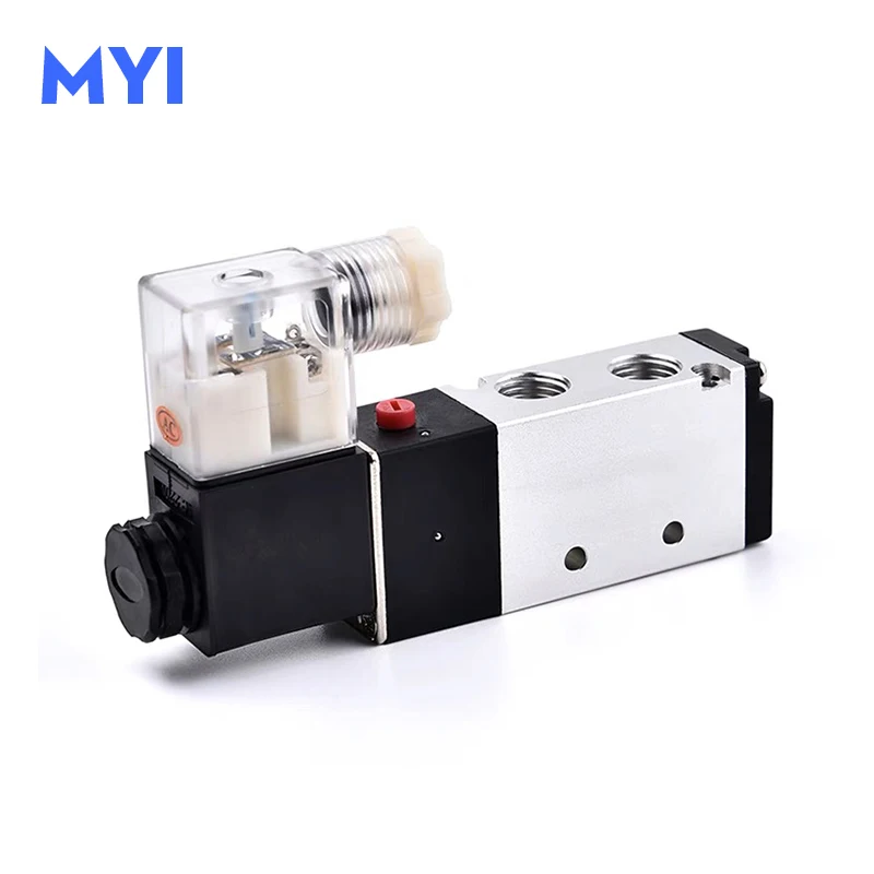 4V110 4V210 4V310 Pneumatic Electric Solenoid Valves 5 Way 2 Position Control Air Gas Magnetic Manifold Valve Group Set