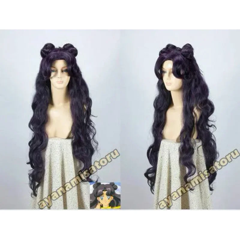 Sailor Moon Luna Artemis Brand New Long Purple Bla Wig Cosplay Party Wig