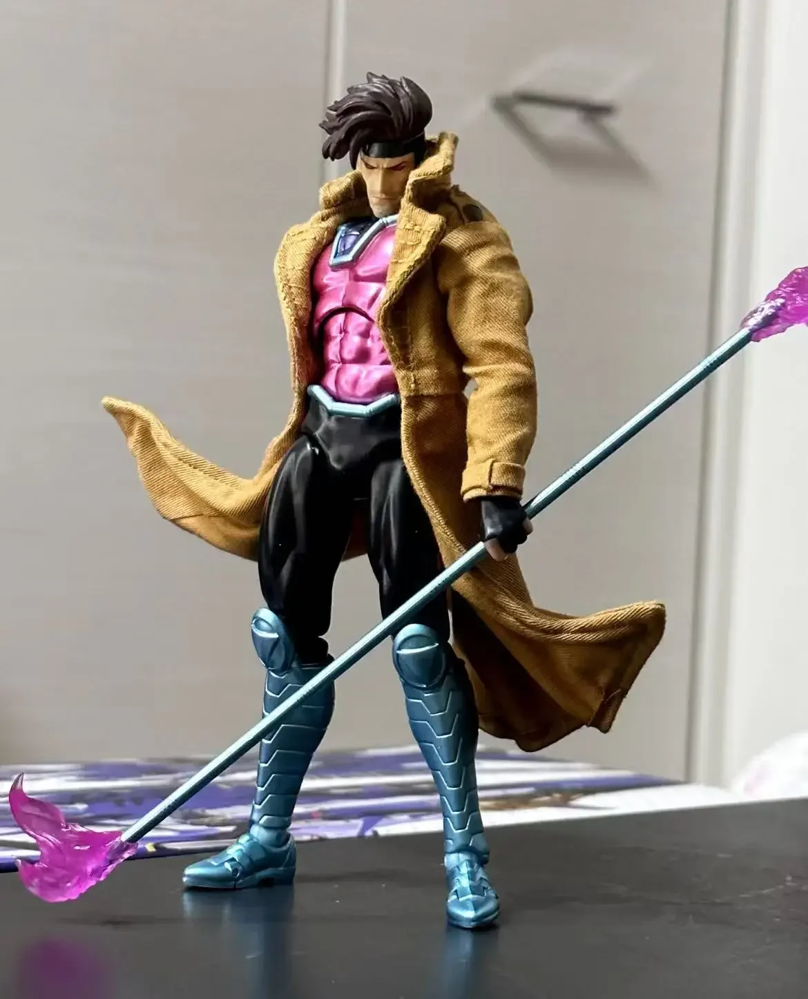 الأصلي Ct اللعب Gambit الشكل Mafex 131 X-Men ولفيرين Shf أنيمي عمل الشكل تمثال تمثال نموذج لعبة أطفال هدية مخصصة #4