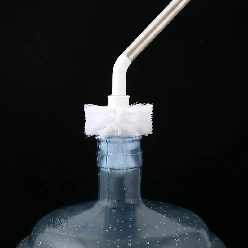 61cm Long Cleaning Brush For 5 Gallon Water Bottle Nylon Bristles And Stainless Steel Handle Bendable Bottle Cleaning Brushes